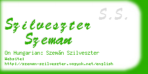 szilveszter szeman business card
